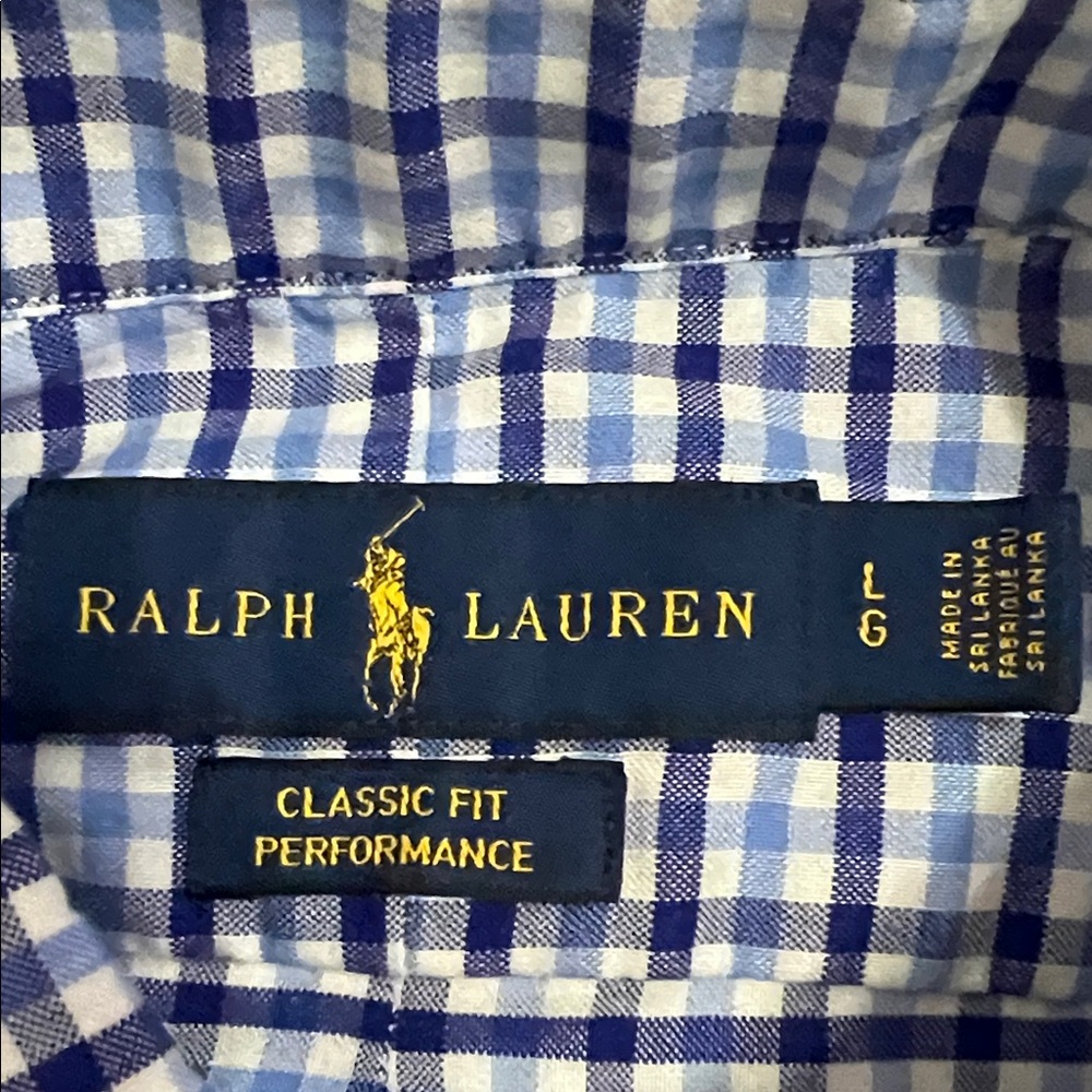 Polo by Ralph Lauren Men's Navy and White Plaid Shirt - Picture 5 of 6